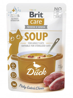 Brit Care Cat Soup Duck sriuba su antiena katėms 75 g