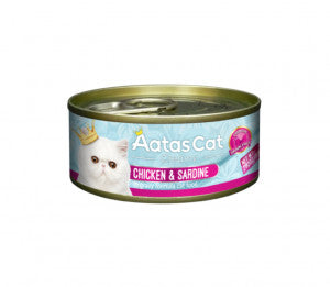 Aatas Cat Creamy konservuotas pašaras katėms Chicken&Sardine 80 g