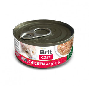 Brit Care Cat Real Chicken in Gravy konservai katėms 80 g