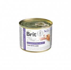 Brit GF Veterinary Diets konservuotas pašaras šunims Gastrointestinal Low Fat 200g