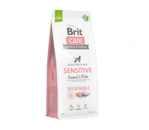 Brit Care Sustainable Sensitive Insect&Fish sausas pašaras šunims su vabzdžiais ir žuvimi 3 kg