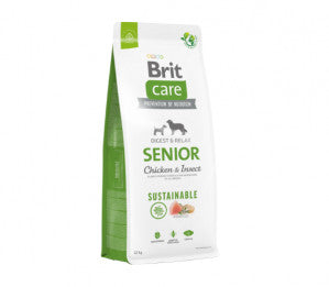Brit Care Sustainable Senior Chicken&Insect sausas pašaras vyresnio amžiaus šunims su vištiena ir vabzdžiais 12 kg