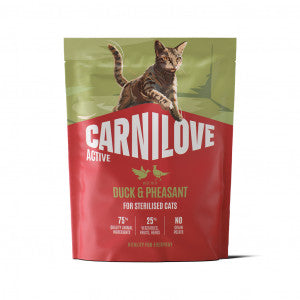 CARNILOVE ACTIVE Cat Duck & Pheasant Sterilised sausas pašaras katėms 400 g