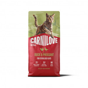 CARNILOVE ACTIVE Cat Duck & Pheasant Sterilised sausas pašaras katėms 6 kg