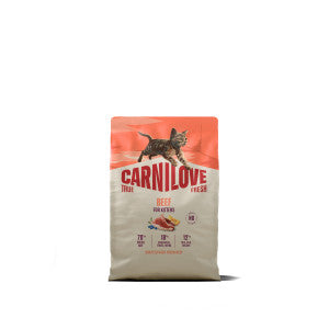CARNILOVE TRUE FRESH Cat Dry Beef for Kittens sausas pašaras kačiukams 2 kg