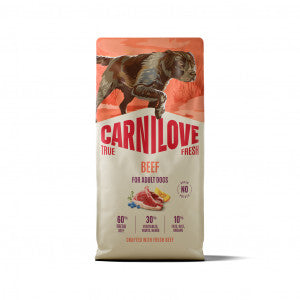 CARNILOVE TRUE FRESH Dog Beef sausas pašaras šunims 12 kg