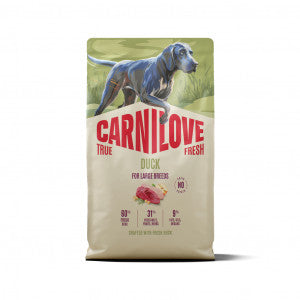 CARNILOVE TRUE FRESH Dog Duck Large Breed sausas pašaras šunims 4 kg