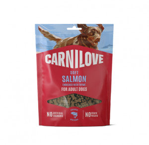 CARNILOVE Soft Snack Salmon enriched with Thyme Small Bite skanėstai šunims 200 g
