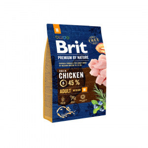 Brit Premium By Nature Adult M sausas pašaras šunims 3 kg