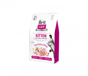Brit Care Cat GF Kitten Healthy Growth&Development sausas pašaras katėms 0,4 kg