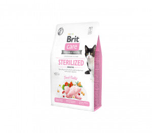 Brit Care Cat GF Sterilized Sensitive sausas pašaras katėms 0,4 kg