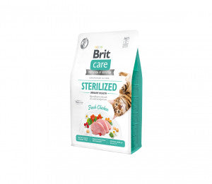 Brit Care Cat GF Sterilized Urinary Health sausas pašaras katėms 0,4 kg