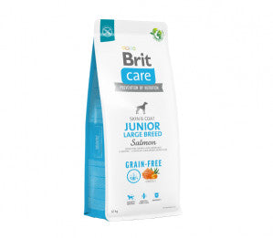 Brit Care Grain-free Junior Large breed Salmon sausas pašaras šunims su lašiša 12 kg
