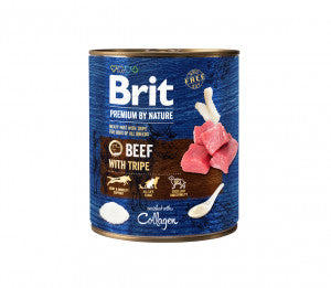 Brit Premium by Nature konservuotas pašaras šunims Beef with Tripes 800 g