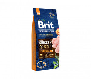 Brit Premium By Nature Senior S/M sausas pašaras šunims 15 kg
