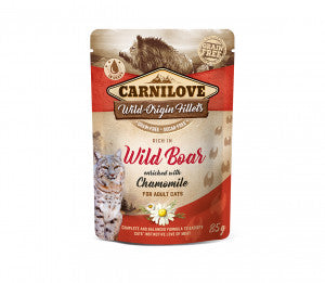 Carnilove konservuotas pašaras katėms maiš. Wild Boar Chamomile 85 g