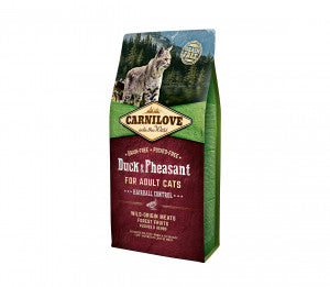 Carnilove Duck&Pheasant Adult Cat Hairball Control sausas pašaras katėms 6 kg