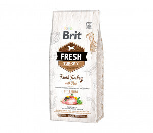 Brit Fresh Turkey with Pea Light Fit&Slim sausas pašaras šunims 12 kg
